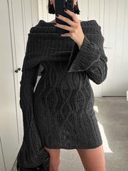 Sexy Off Shoulder Knit Hip wrap Dress