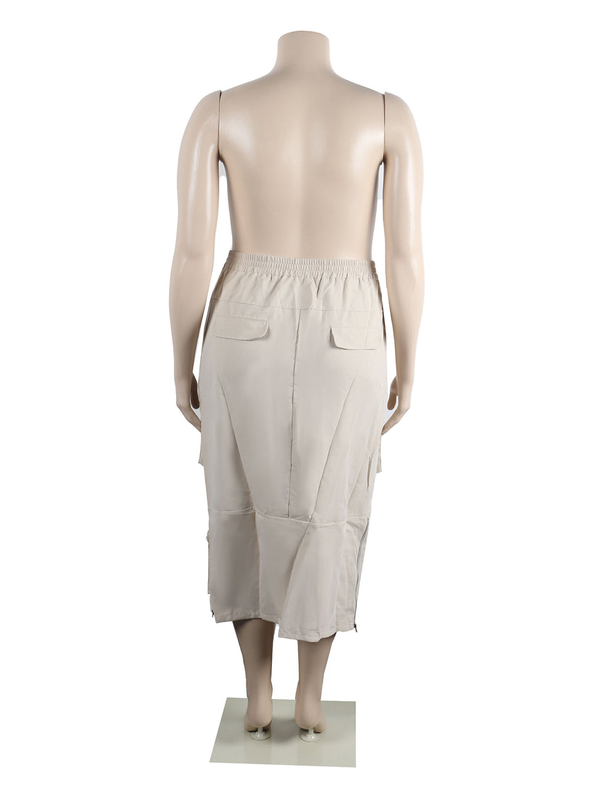 Multi-pocket Zipper Cargo Skirt