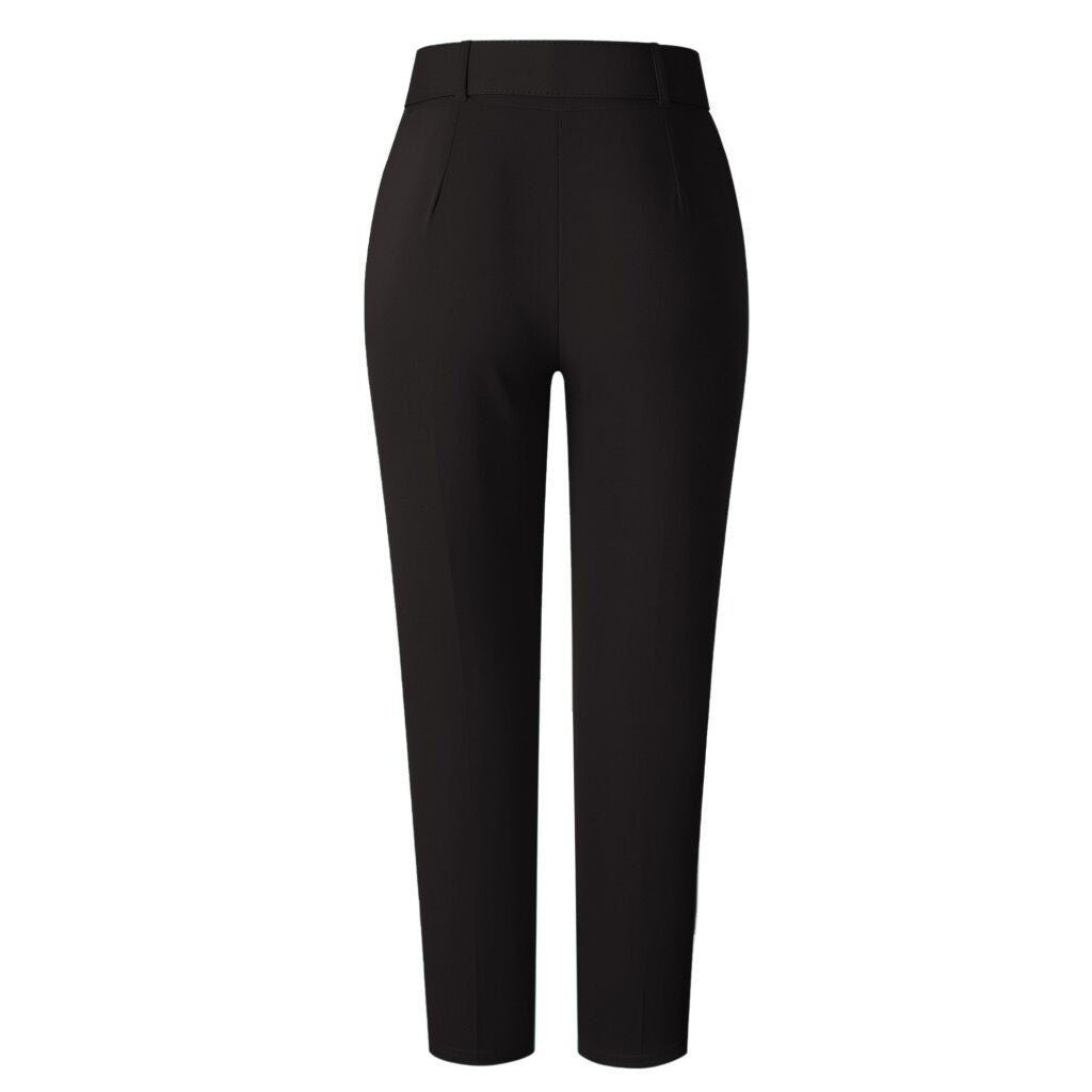 High Waist Slim Suit Pants