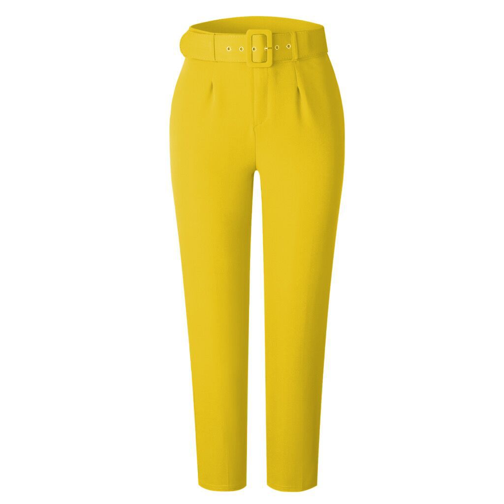 High Waist Slim Suit Pants