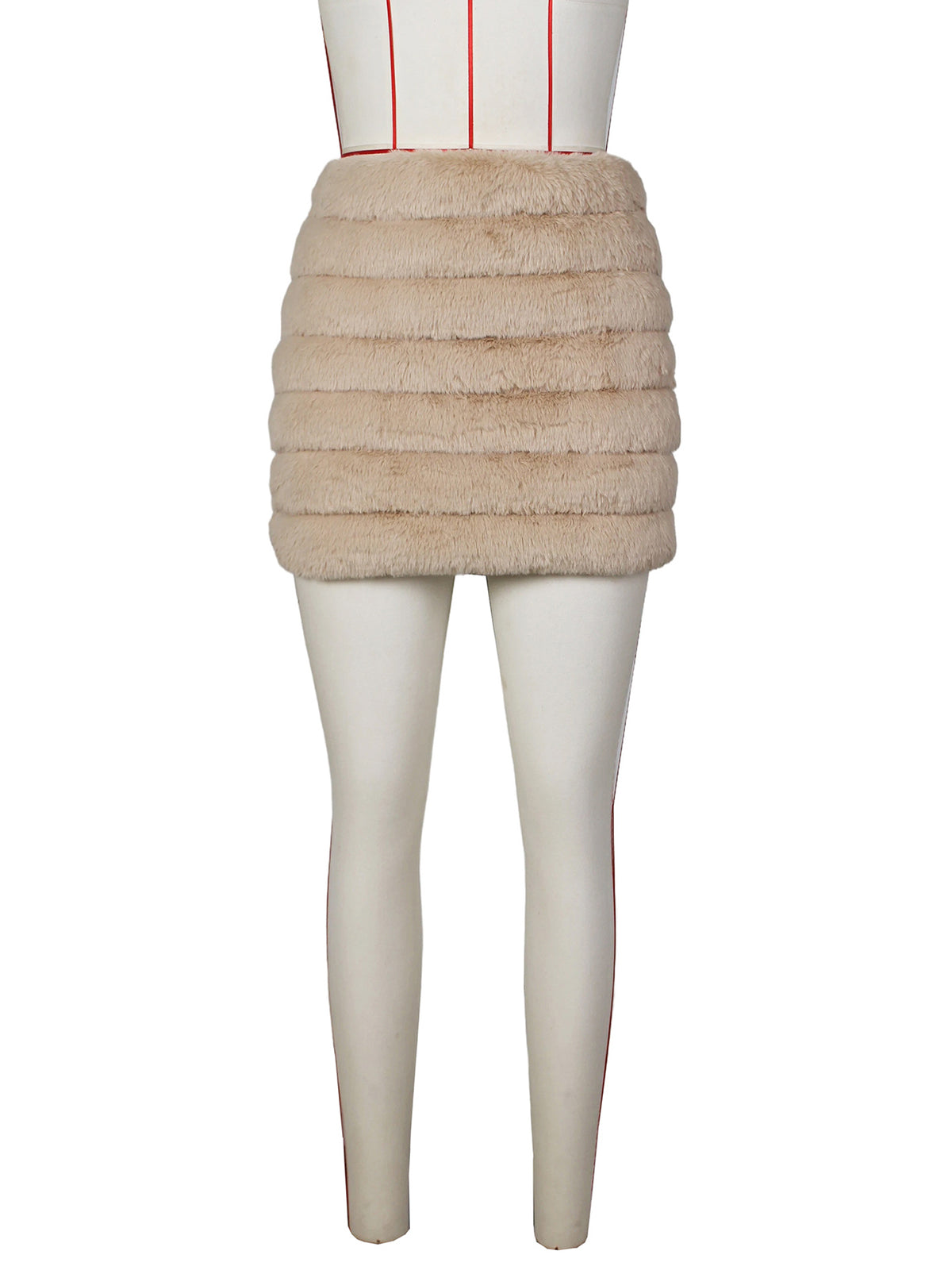 Sexy Imitation Fur Hip Wrap Skirts