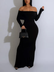 Sexy Off-shoulder Slim Maxi Dress