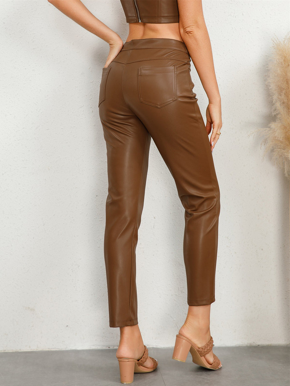 Fashion Slim PU Leather Pants