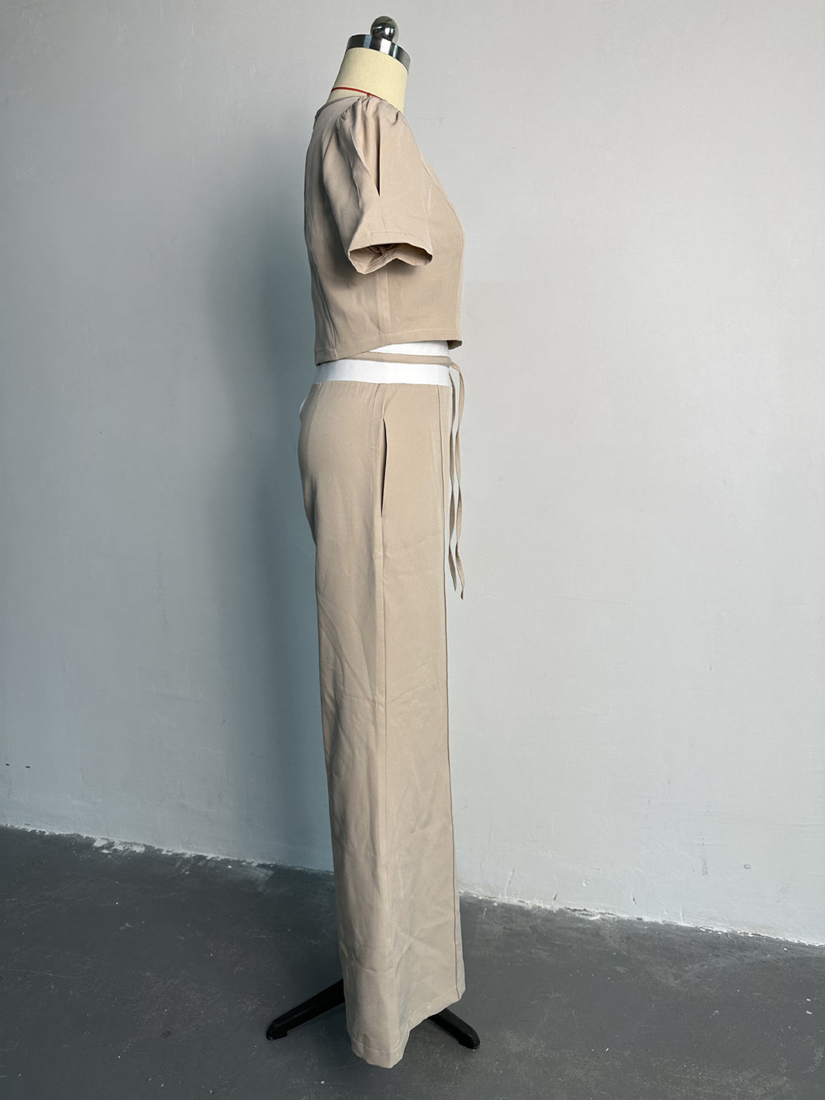 Crop Top Wide leg Pants Casual Suit