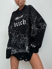 Loose Embroidery Pullover Sweater