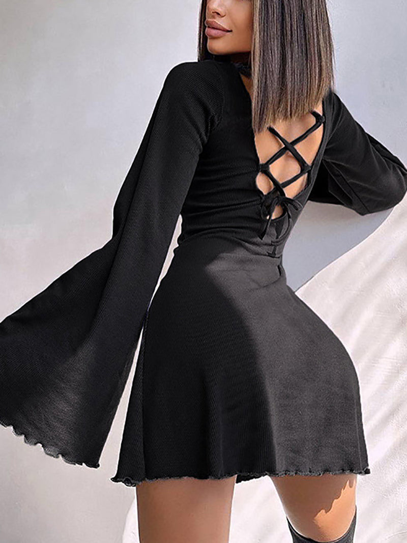 Backless Bandage A-line Dress