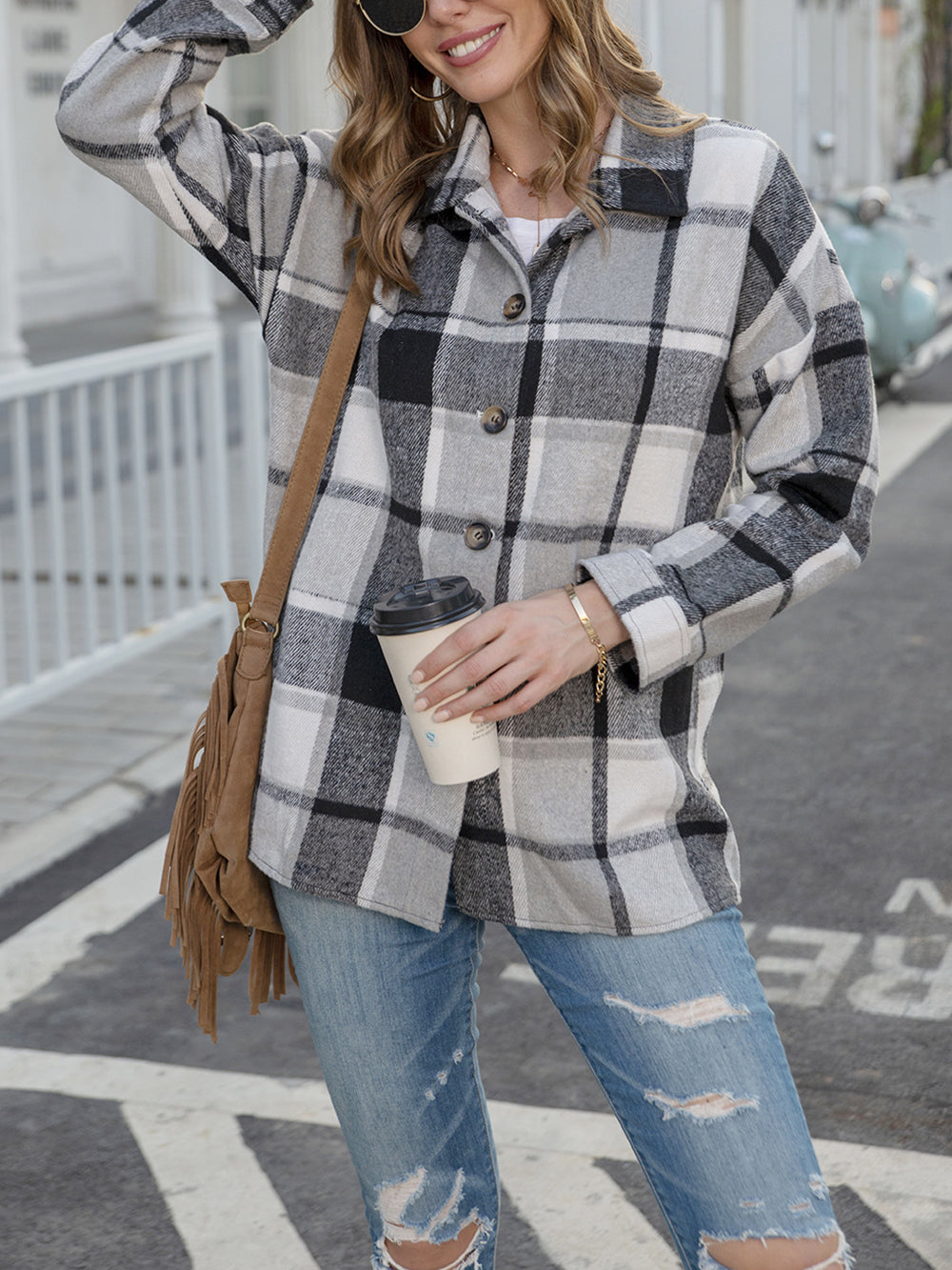 Flannel Shacket Jacket Coats