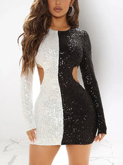 Sexy Hollow out Sequin Dress