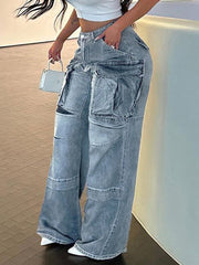 Casual High Waist Straight Jeans