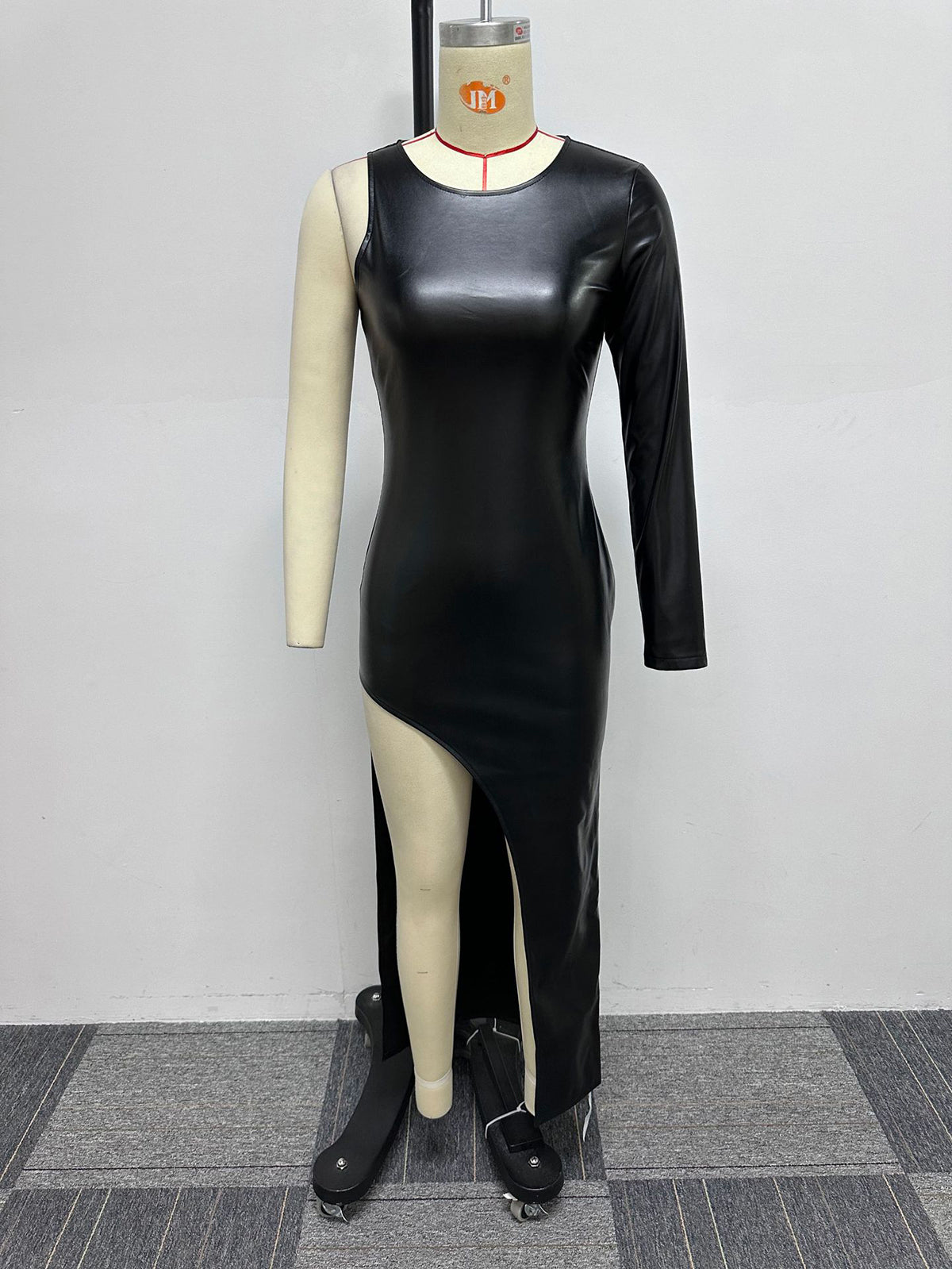 Sexy Elasticity PU Leather Bodycon Dress