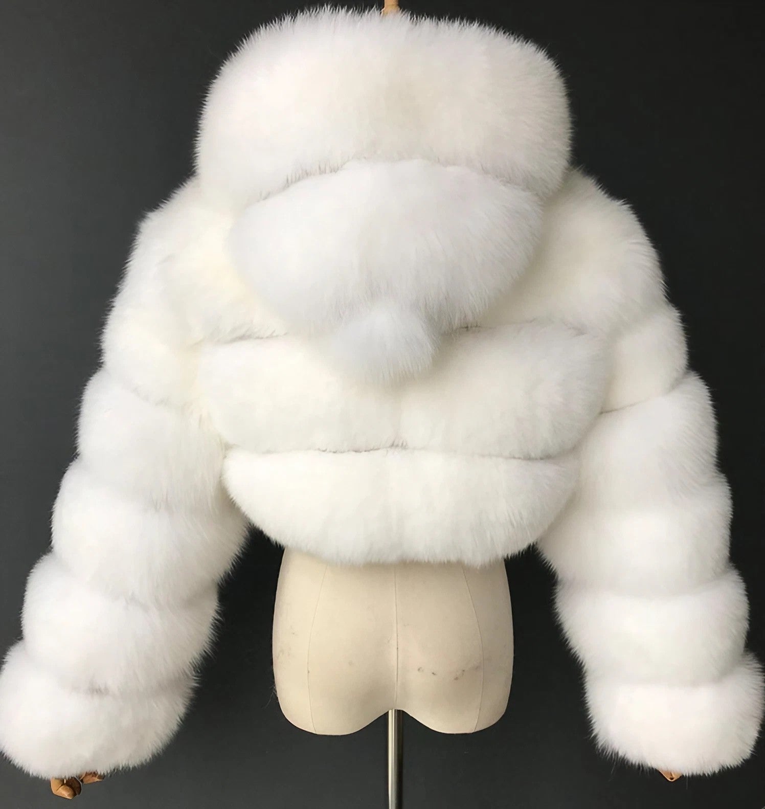 Fur & Faux Hooded Jacket Winter Luxury Coat (S~7XL)