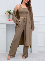 Casual Vest Trousers Coat Three Piece Set