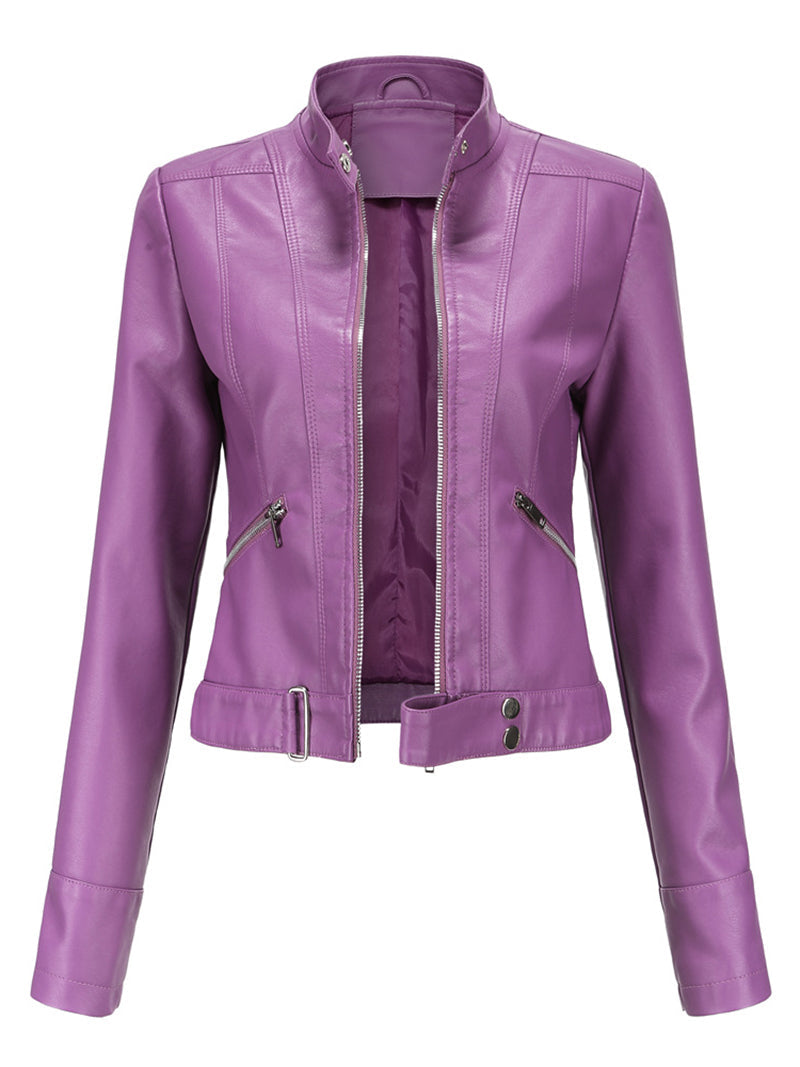 Casual Short PU Leather Jacket