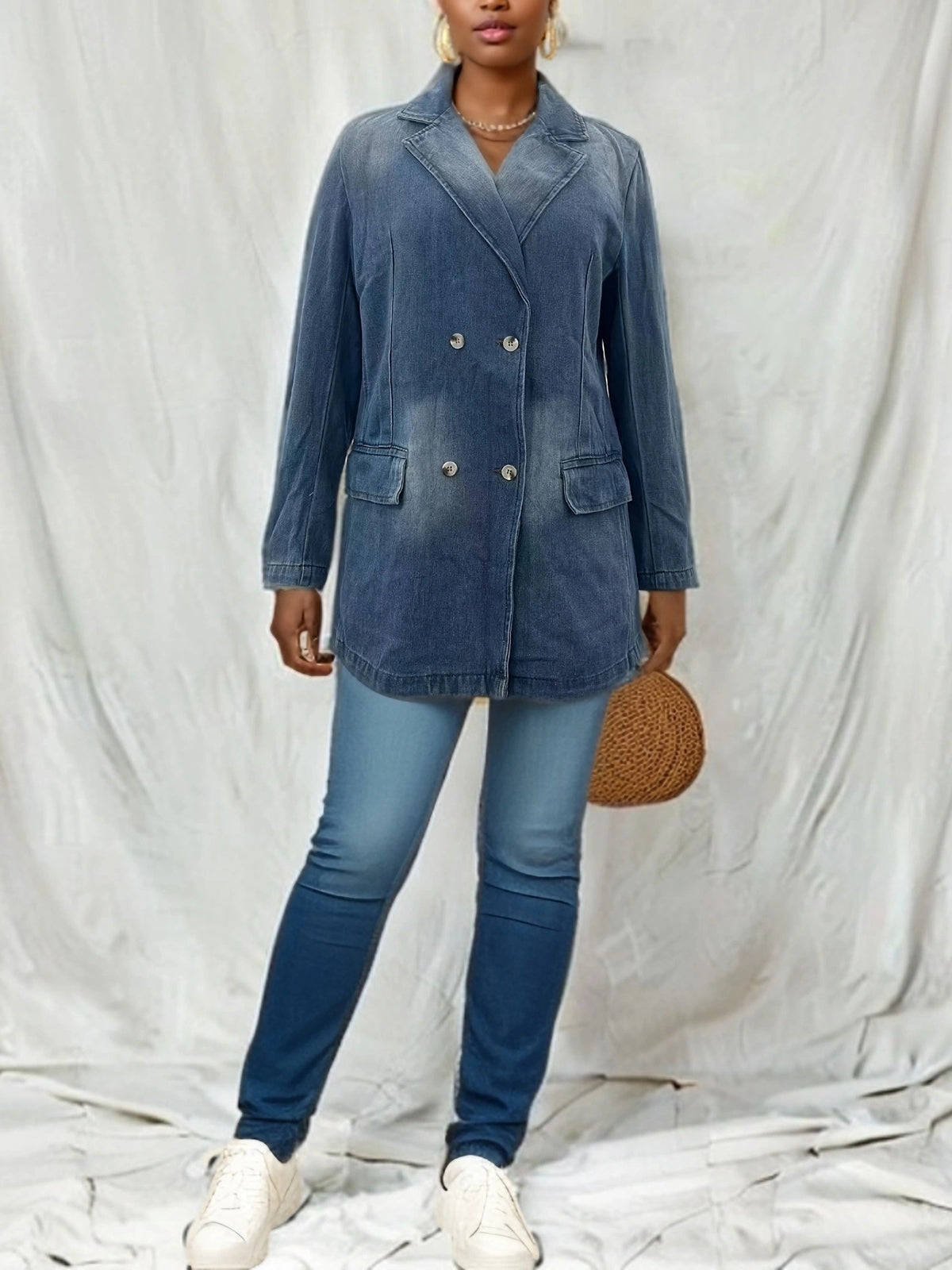 Fashion Denim Suit Jacket