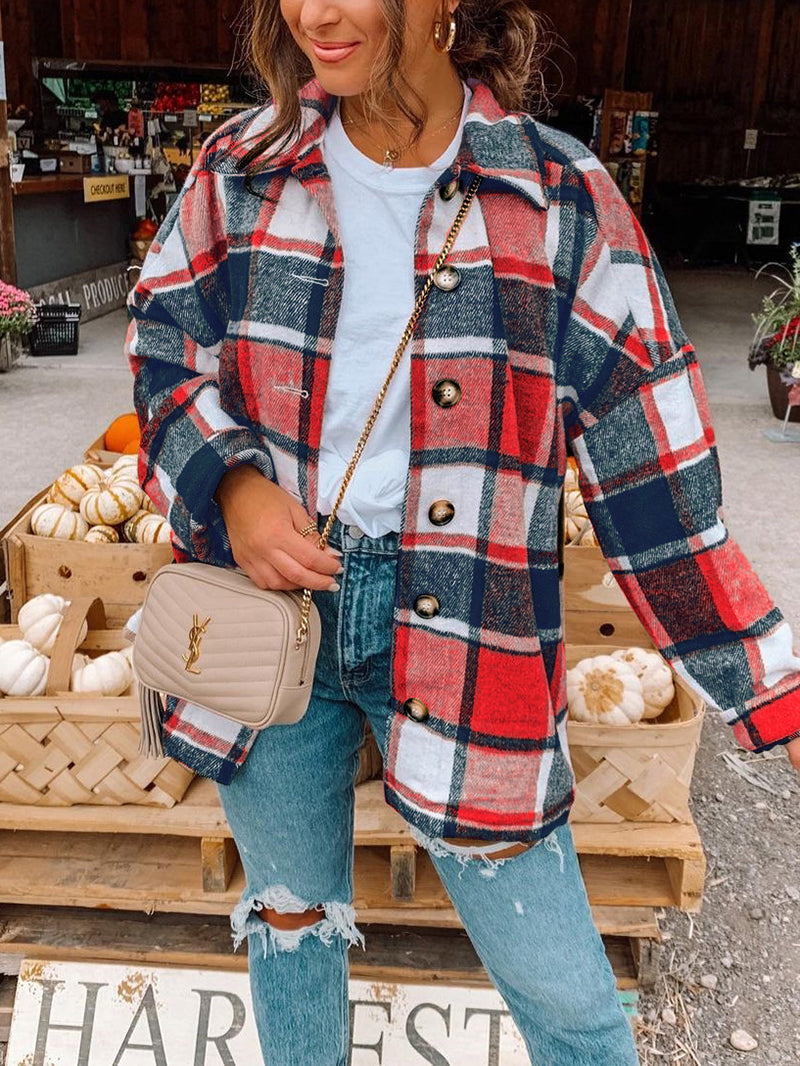 Flannel Shacket Jacket Coats