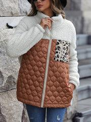 Double-faced Pile Patchwork Coat