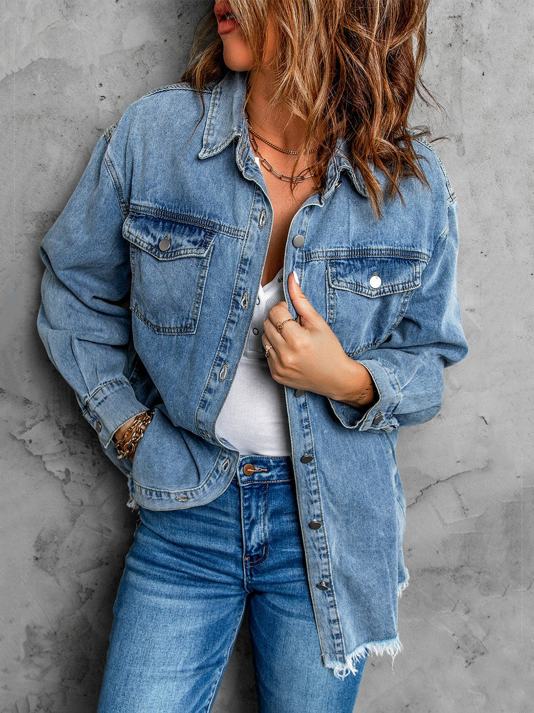 Fashion Loose Denim Shirt Jacket