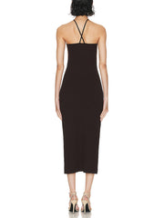 Sexy Halter Hollow out Slim Dress