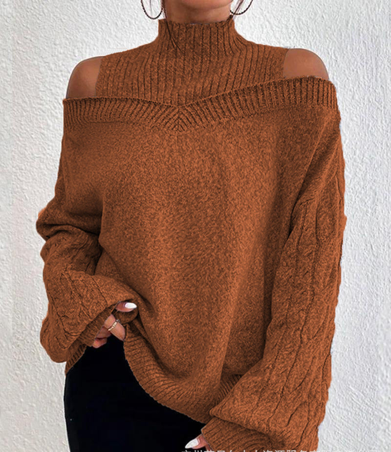 High Collar Loose Knit Sweater