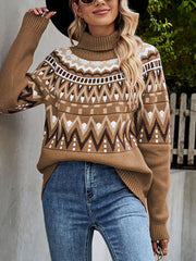 Vintage High Collar Knit Sweater