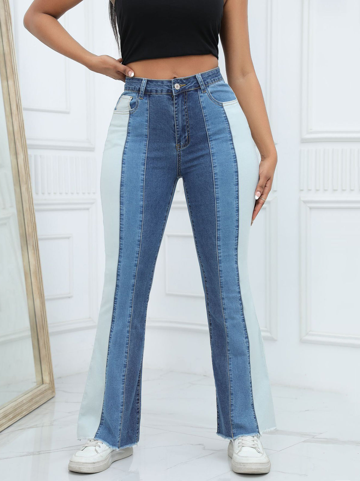 Denim Patchwork Casual Jeans