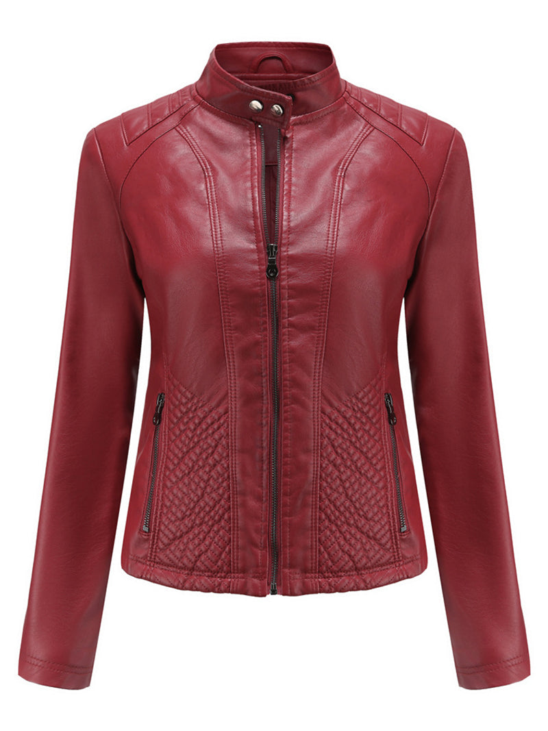 Biker Jacket PU Leather Coat