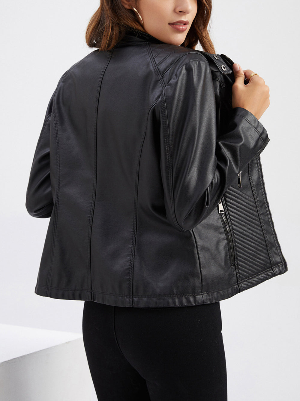 Biker Jacket PU Leather Coat