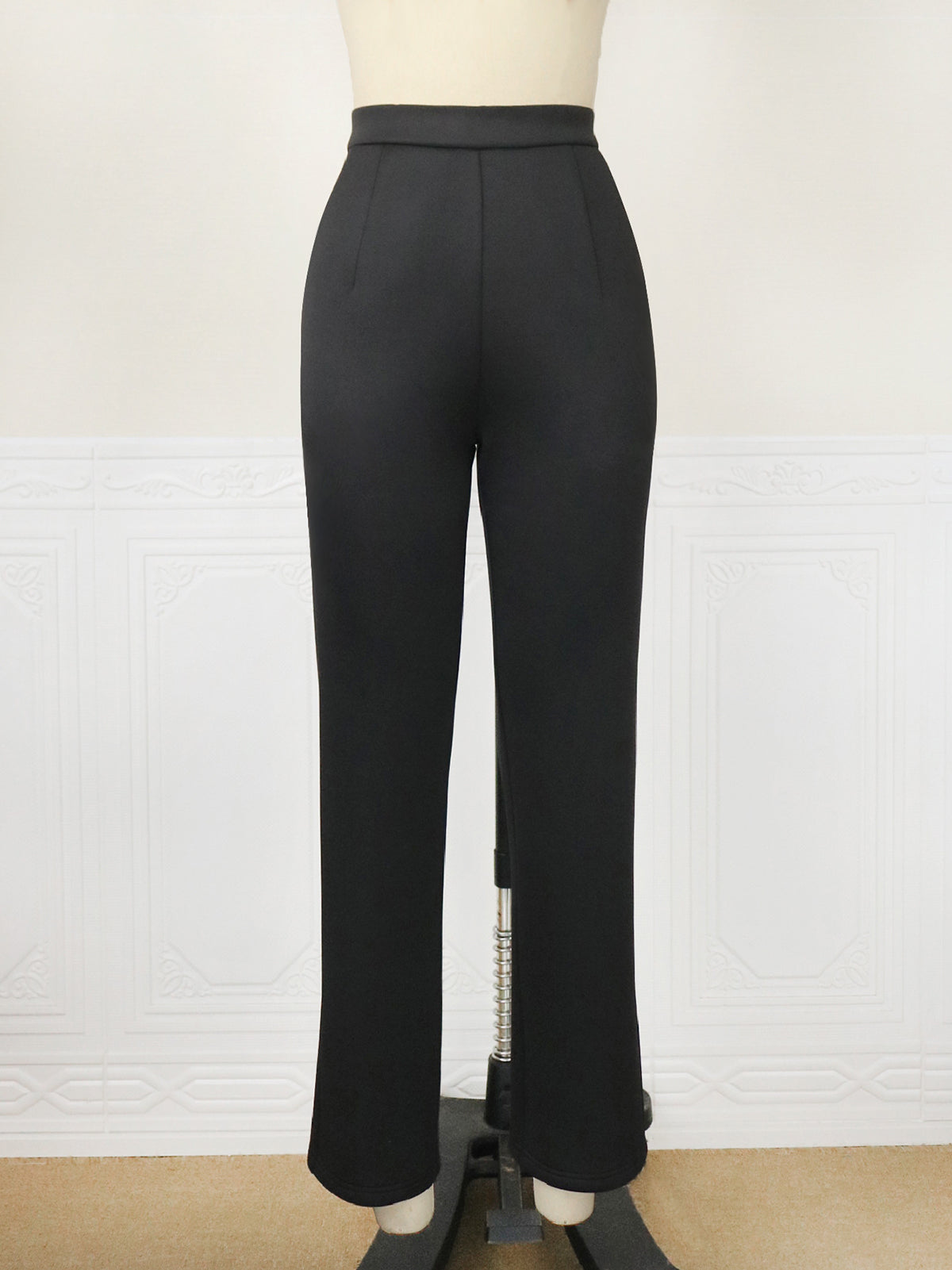 High Waist Slim Casual Trousers