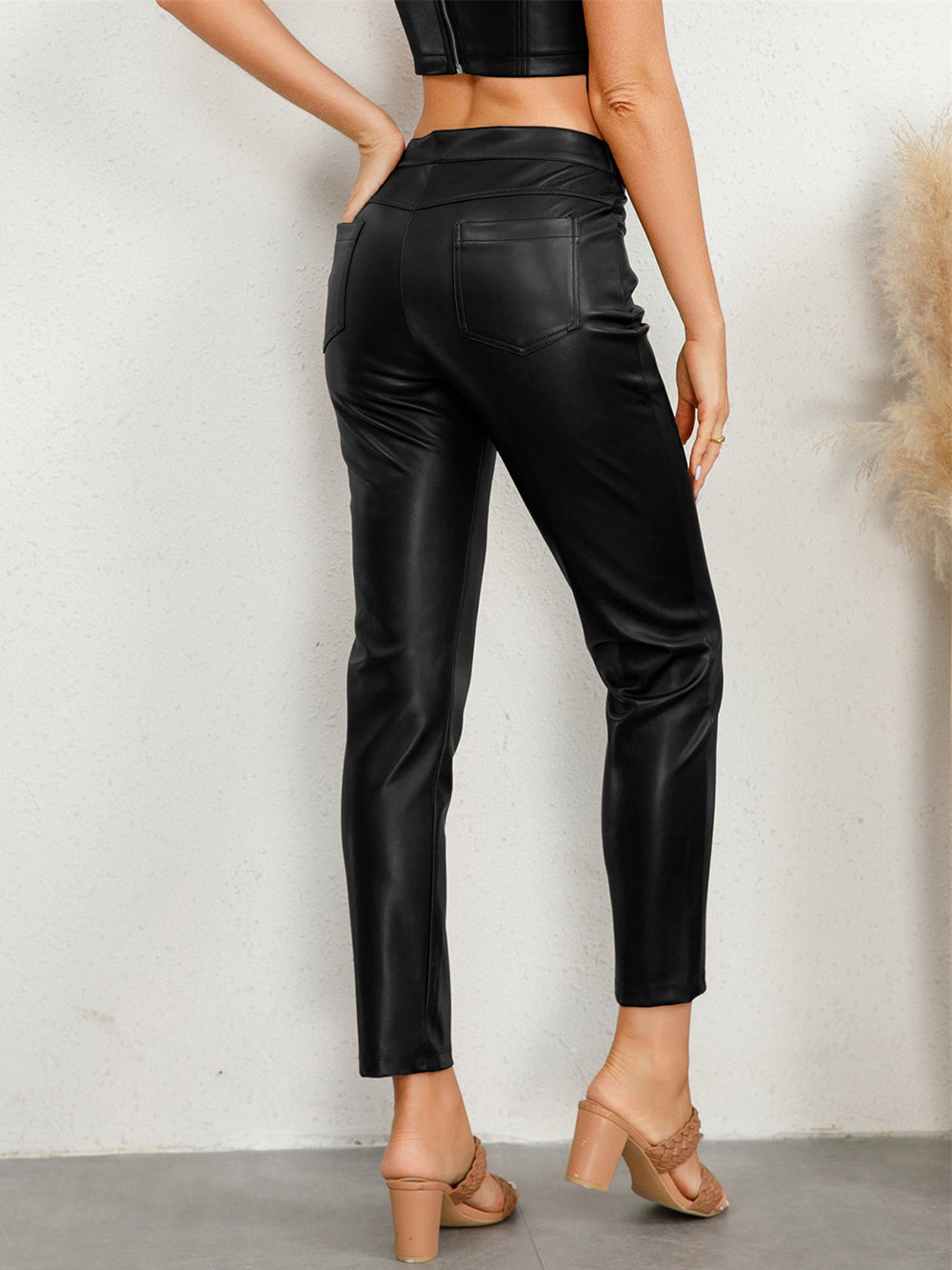 Fashion Slim PU Leather Pants