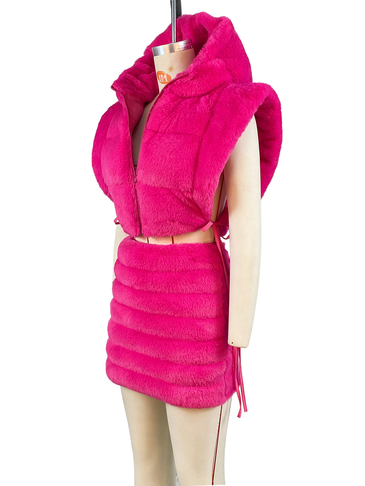 Newest Fur Hooded Waistcoat Vest