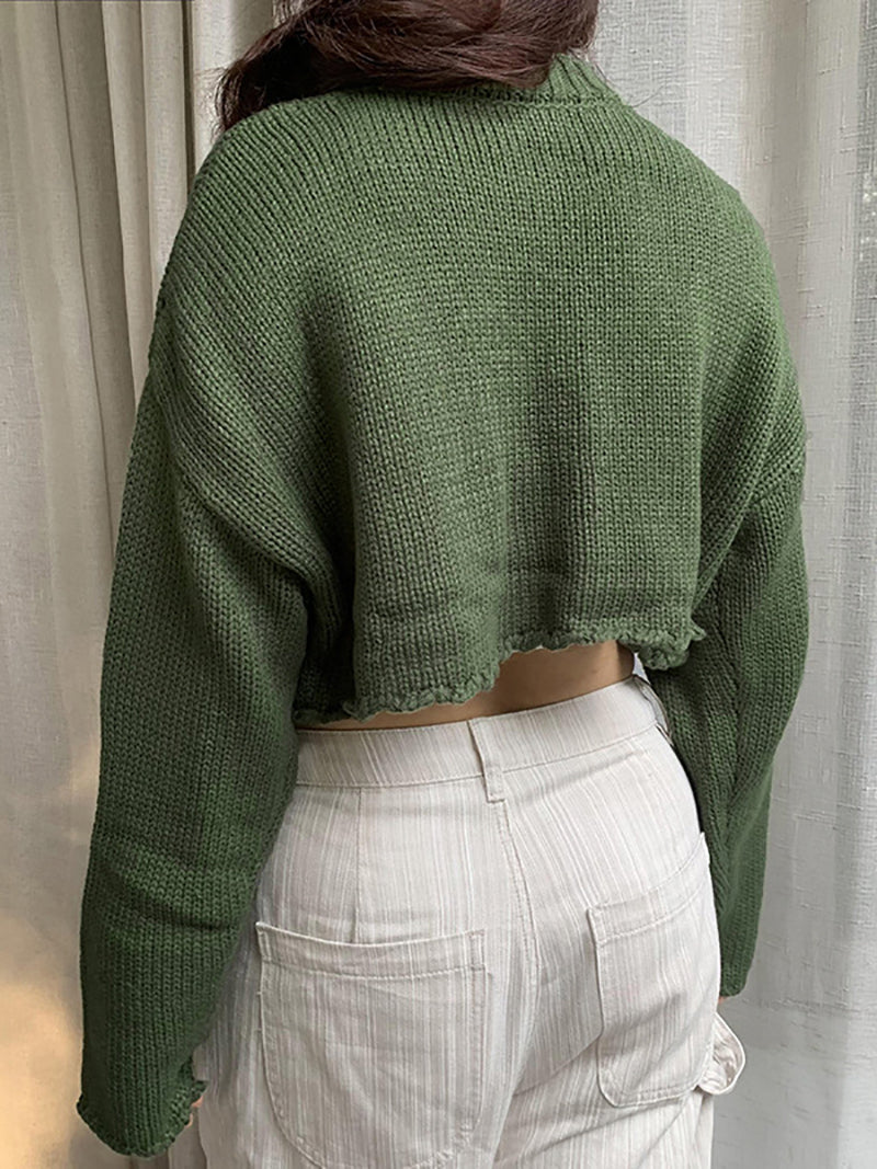 Knit Loose Crop Sweater