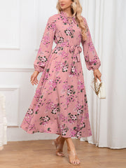 Fashion Print Floral Mid Dress