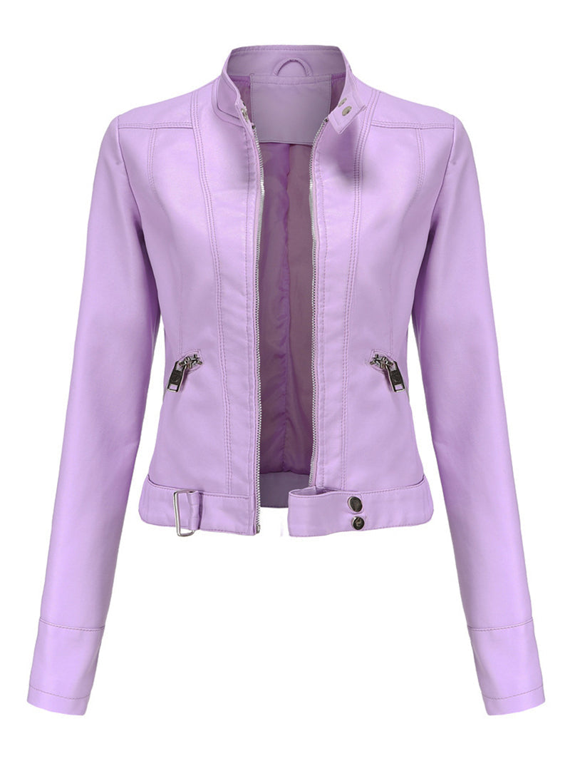 Casual Short PU Leather Jacket