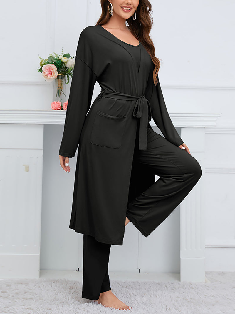 Casual Vest Trousers Coat Three Piece Set