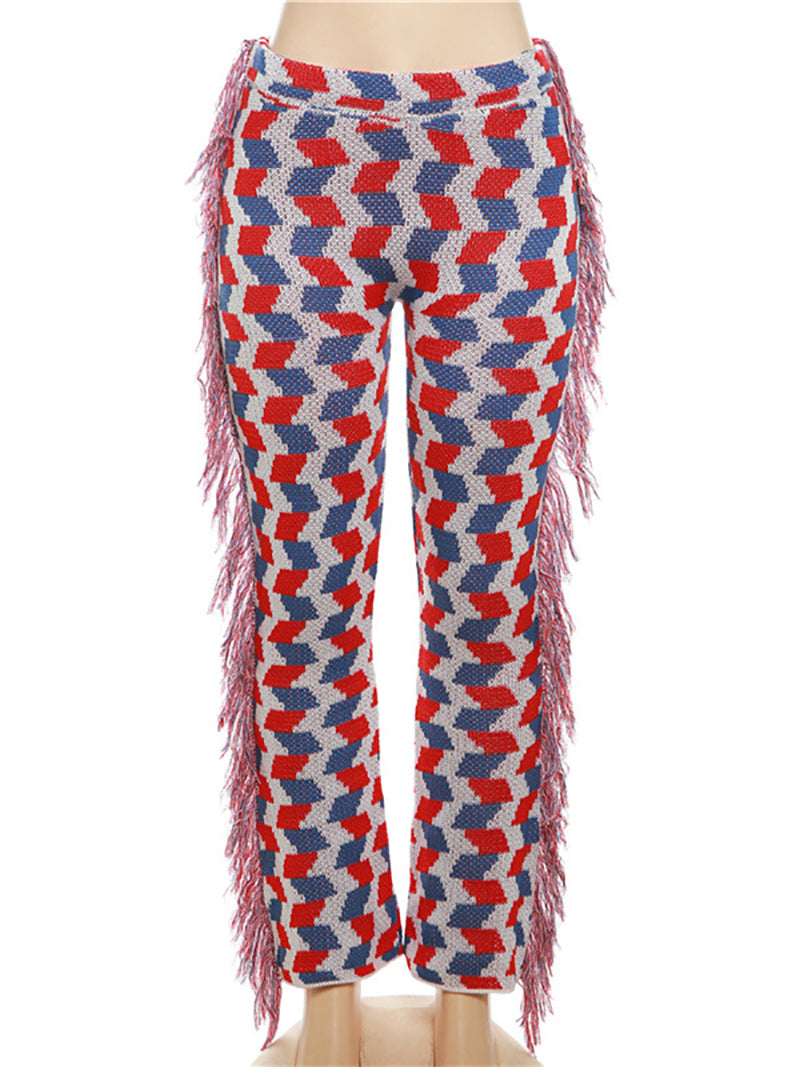 Casual Tassels Knit Trousers