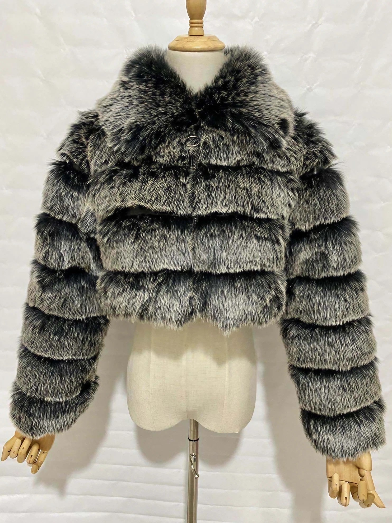 Fashion Thick Artifici Fur Coat Fox Fur Short Jacket( S-4XL)