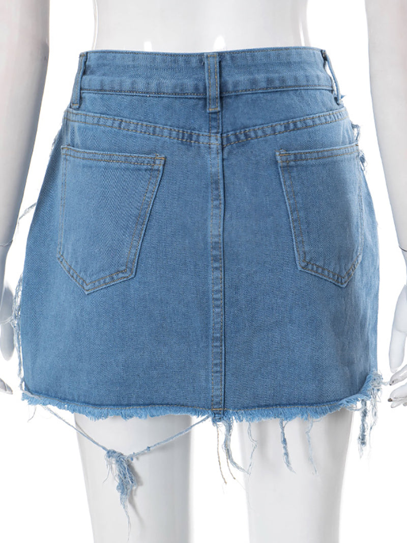 Fashion Tassels Denim Skirt