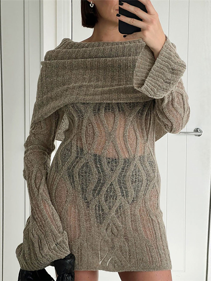 Sexy Off Shoulder Knit Hip wrap Dress