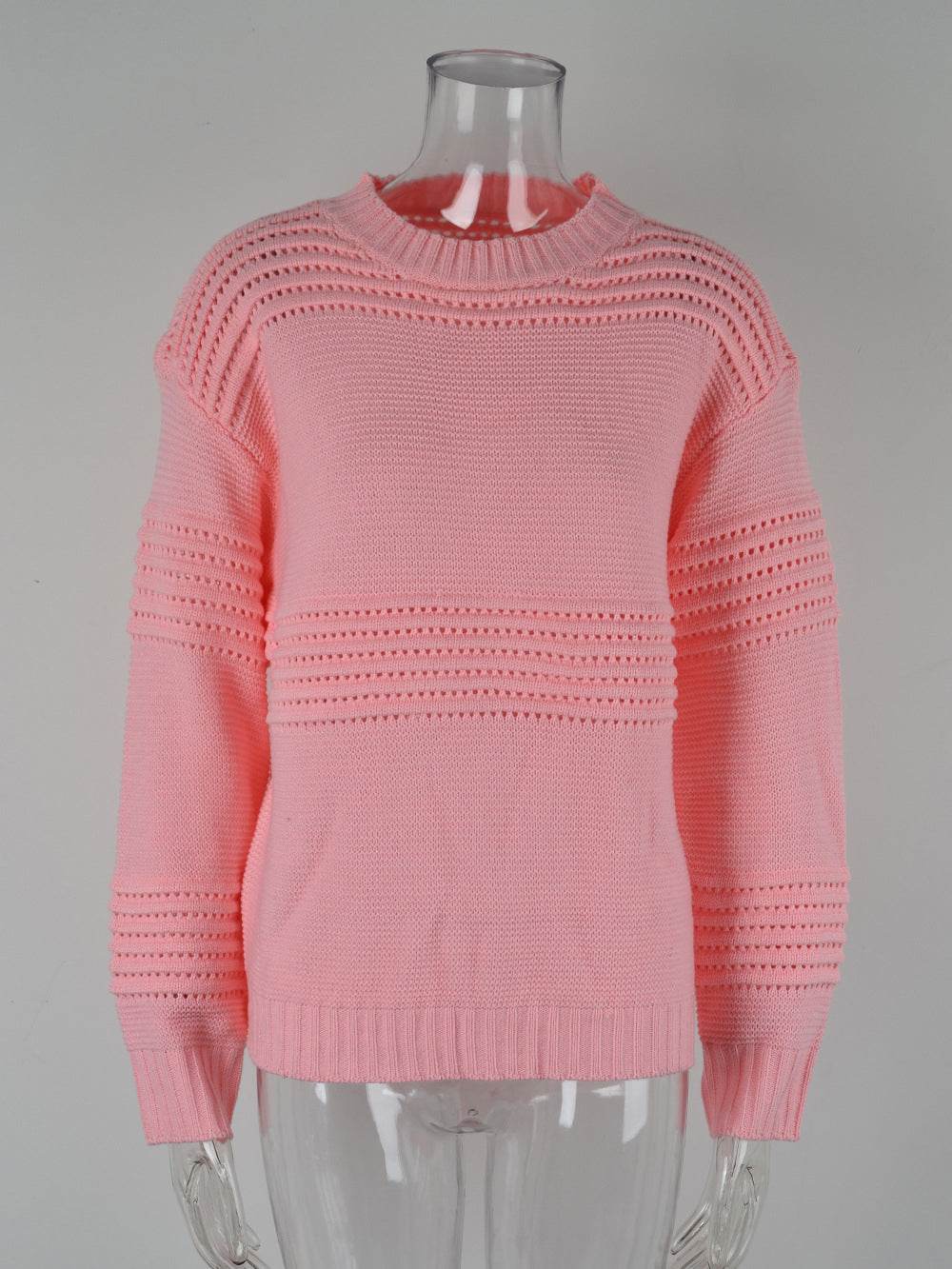 Solid Color Knit Sweater