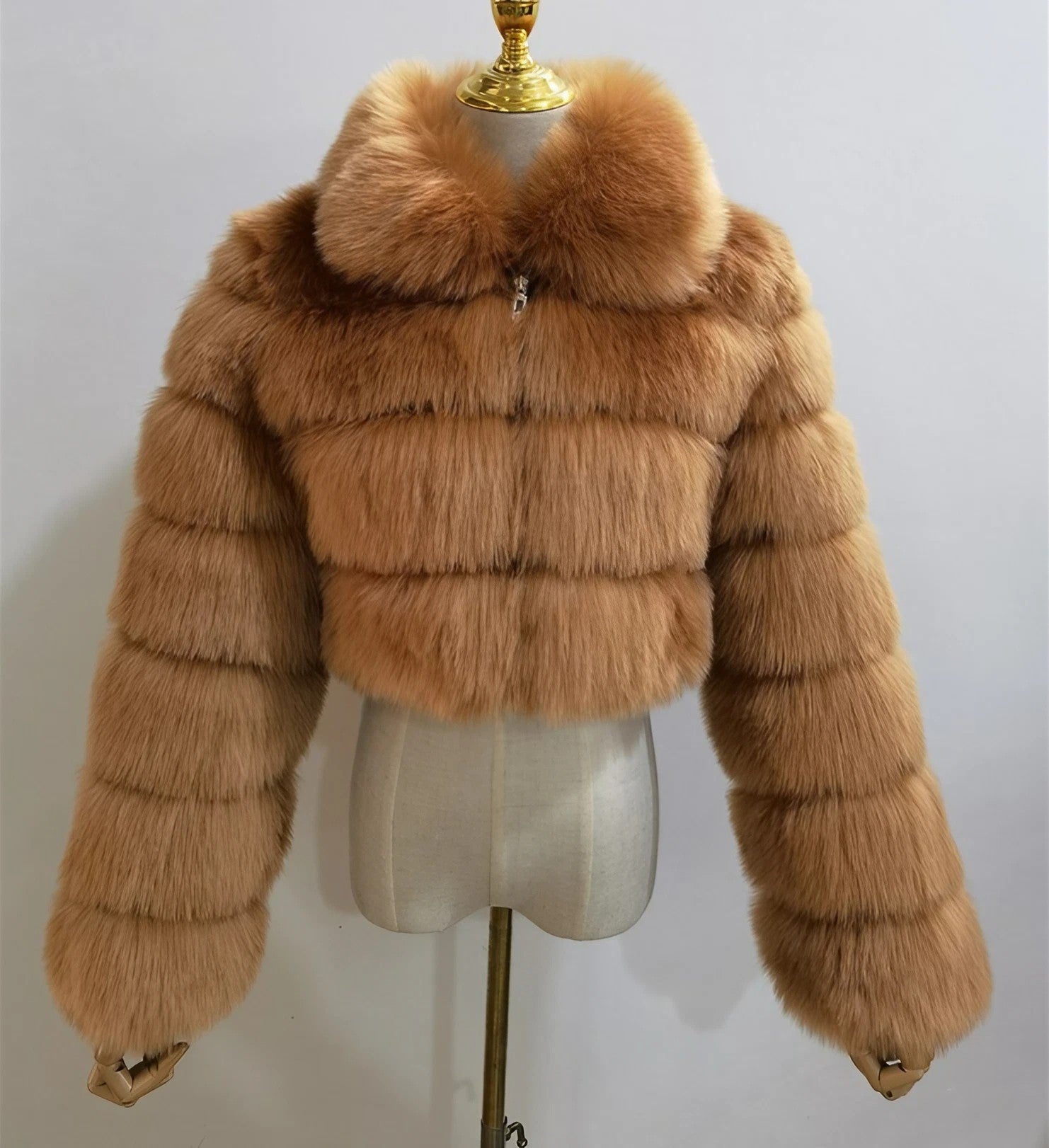 Fashion Thick Artifici Fur Coat Fox Fur Short Jacket( S-4XL)