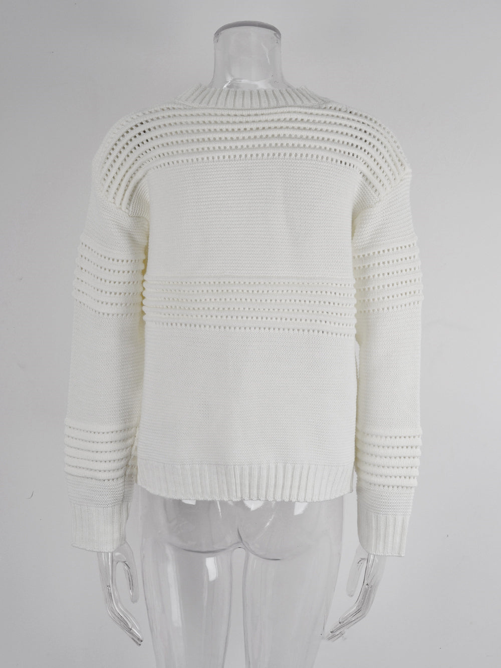 Solid Color Knit Sweater