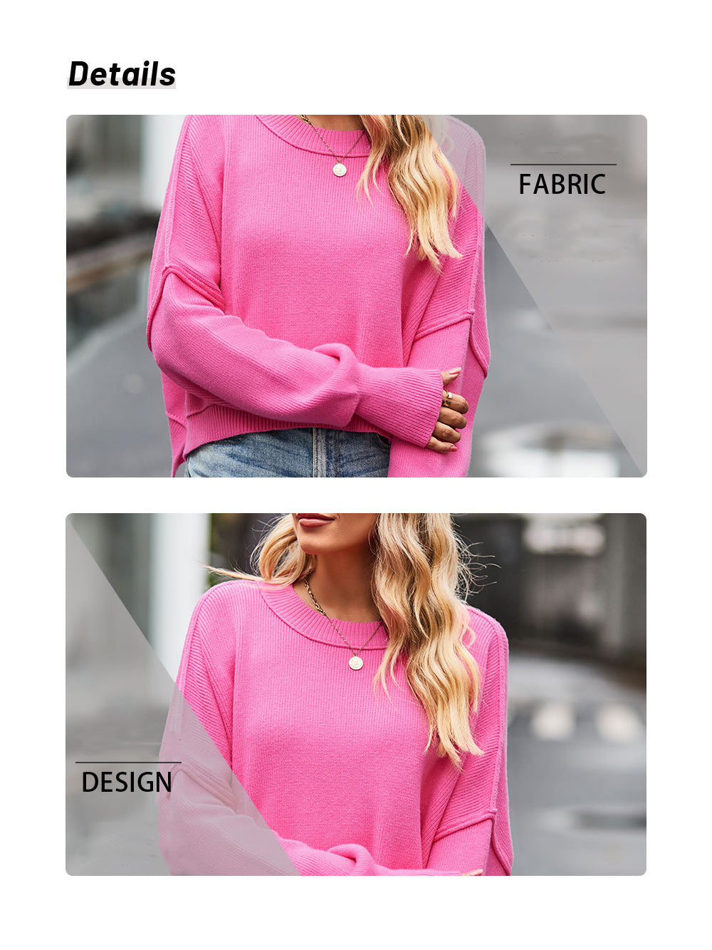 Round Neck Loose Knit Sweater