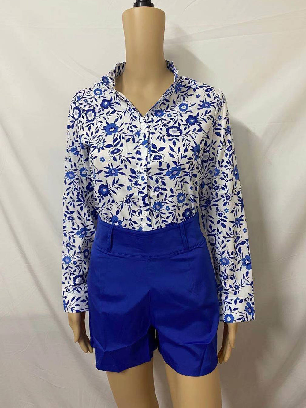 Print Shirt Shorts Casual Suit