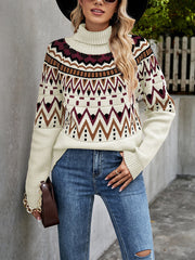 Vintage High Collar Knit Sweater