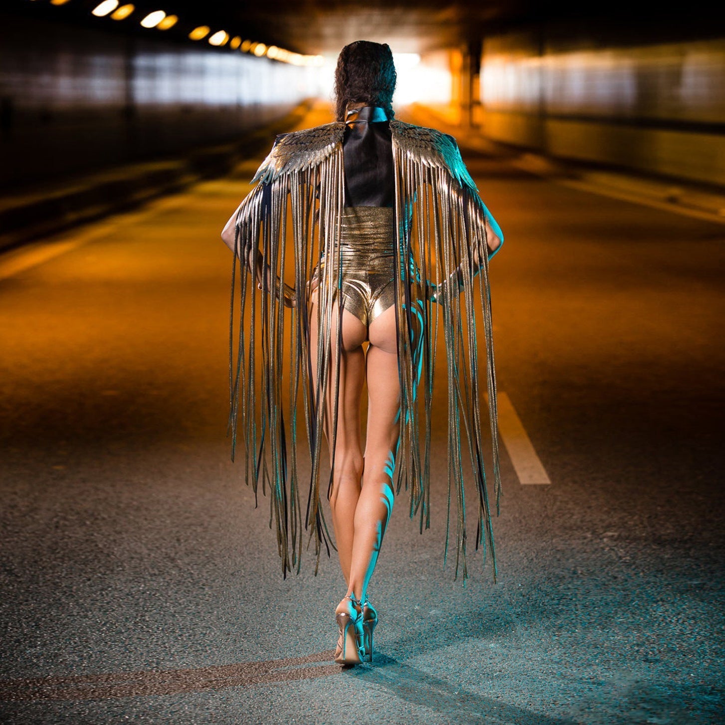 Party Club Wings Fringed Cape