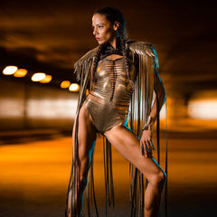 Party Club Wings Fringed Cape