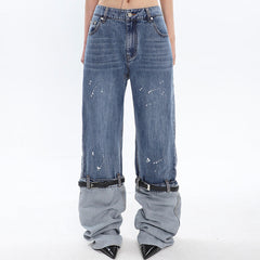 Paint Embellish Bandage Jeans