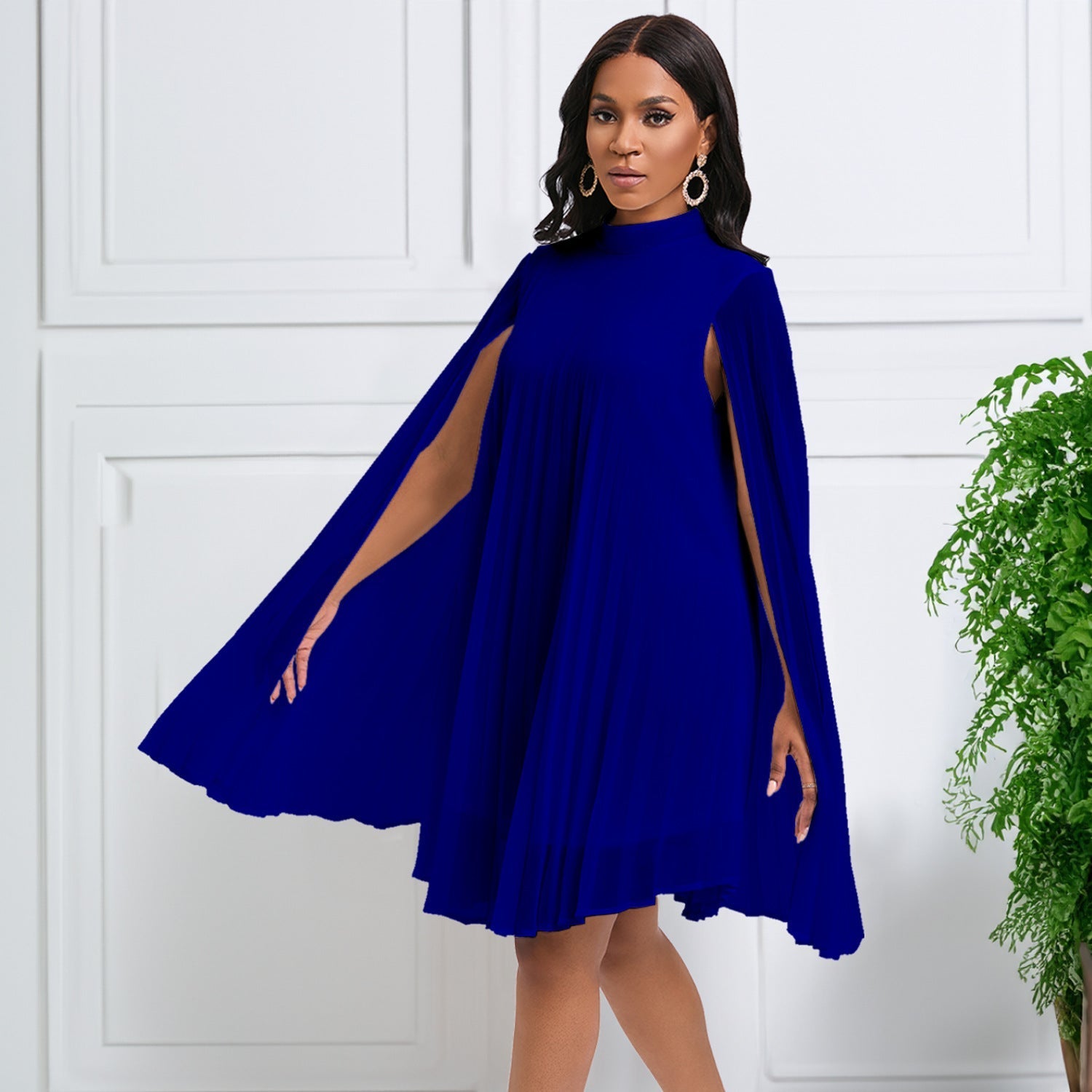 Cloak Batwing Sleeve Loose Dress