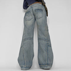 Casual Low Waist Straight Jeans