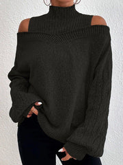 High Collar Loose Knit Sweater